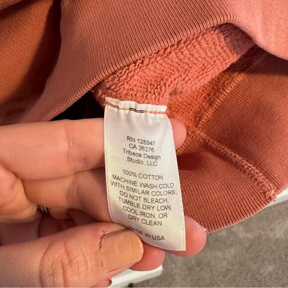 Nili Lotan Red Cotton Distressed Sweatshirt Top XS - Picture 8 of 11